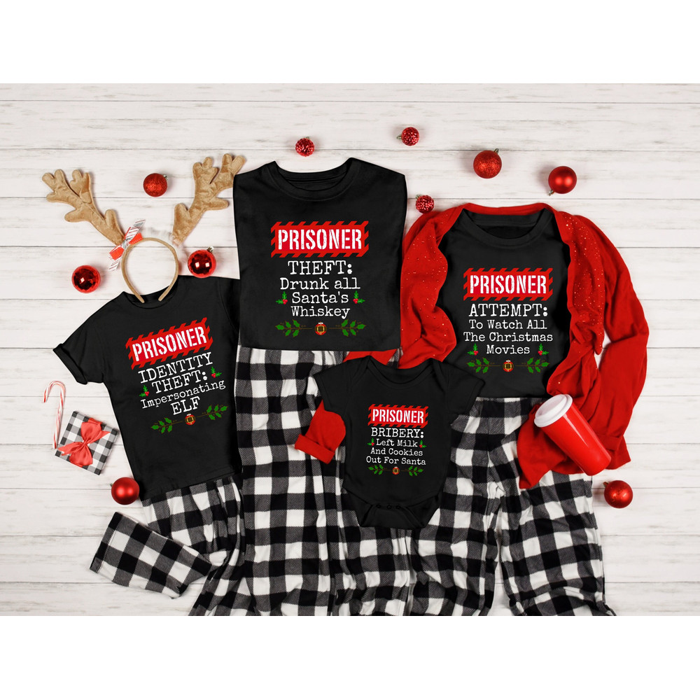 Funny Family Christmas Shirts,Matching Christmas Shirts,Christmas Gifts,Most Likely To,Christmas Eve Shirt,North Pole Correctional Shirts.jpg