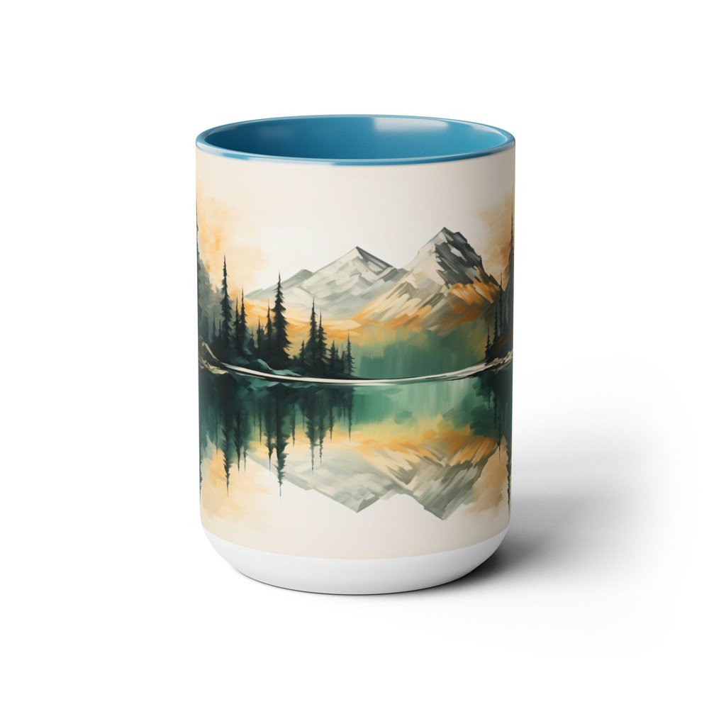Watercolor Mountain Nature Mug Nature Inspired Mountain Cup Landscape Art Drinkware Mountain Lovers Gift Accent Coffee Mug Nature Scenery 7.jpg