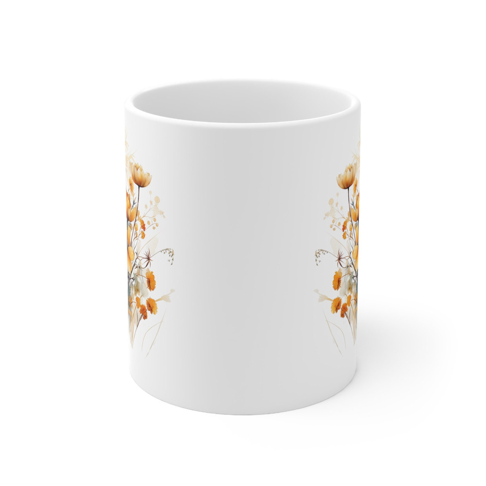 Watercolor Wildflower Mug Pretty Wildflowers Tea Cup 11oz Ceramic Floral Coffee Mug Botanical Flower Cup Elegant Wildflowers Cup 2.jpg