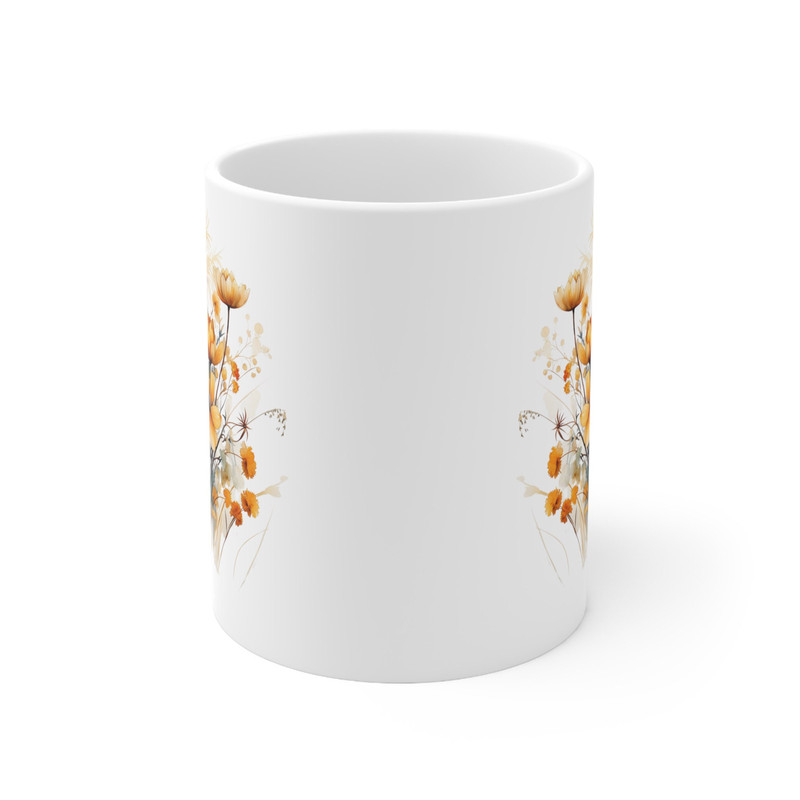 Watercolor Wildflower Mug Pretty Wildflowers Tea Cup 11oz Ceramic Floral Coffee Mug Botanical Flower Cup Elegant Wildflowers Cup 2.jpg
