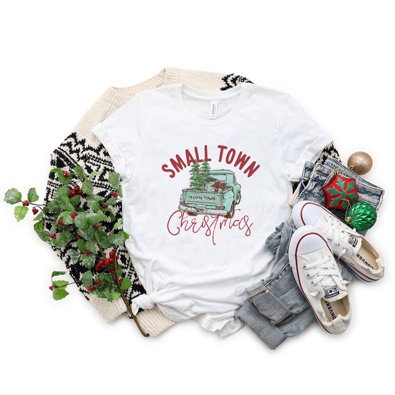 Small Town Christmas Sweatshirt, Christmas Shirt, Country Christmas Shirt, Holiday Gifts, Farmer Christmas Shirt, Hometown Christmas Shirt.jpg