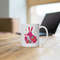Coffee Mug Mom Gift, Cute Floral Design Bunnies Print Gift For Mom or Child White Ceramic Mug 1.jpg