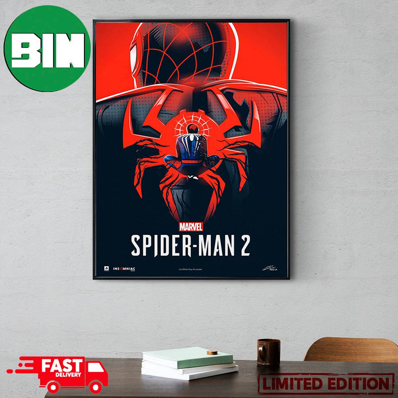 Marvel Spider-Man 2 Playstation 5 Sony Tribute Poster By Rico Jr Home Decor Poster Canvas.jpg