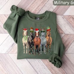 Horse Christmas Sweatshirt, Western Christmas Horse Shirt, Womens Christmas Sweater, Funny Christmas Shirt, Horse Lover