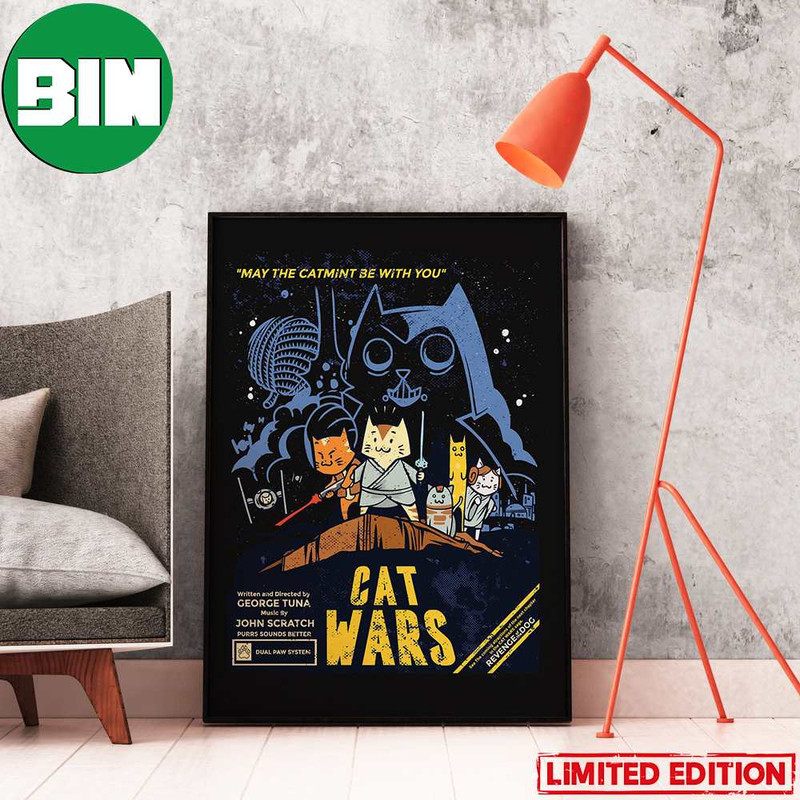 May The Catmint Be With You Funny Star Wars Day x Cat Wars Happy 2023 Star Wars Day Home Decor Poster-Canvas.jpg