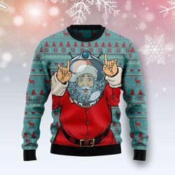 santa claus astronaut ugly christmas sweater: unique gift for space & holiday lovers