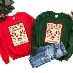 nort pole sweatshirt,vintage christmas, retro christmas sweat, soft women christmas sweat, christmas party sweat, merry
