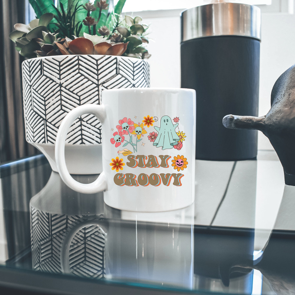 Halloween Stay Groovy 11oz Ceramic Mug, Fall Vibe Cute Ghost Halloween  Coffee Mug, Perfect Gift for Coffee Lover. 8.jpg