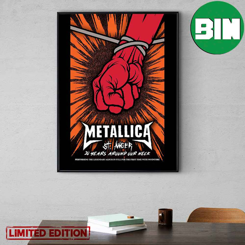Metallica St Anger 20 Years Around Our Neck 20th Anniversary Home Decor Poster-Canvas.jpg