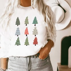 pin tree sweatshirt, christmas sweatshirt, christmas sweatshirt, christmas tree sweatshirt, holiday apparel, gifts for h