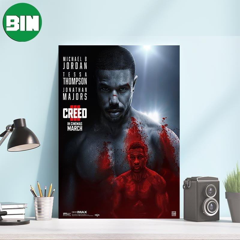 Michael B Jordan x Tessa Thompson x Jonathan Majors Creed 3 In Cinemas March Canvas-Poster.jpg