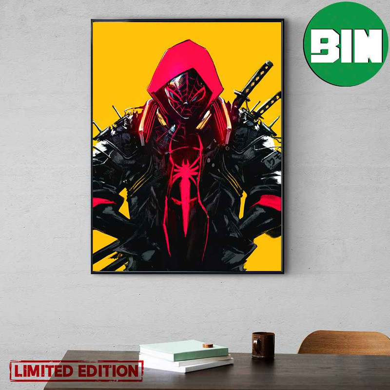 Miles Morales Spider Man Across The SpiderVerse Ninja Style Home Decor Poster Canvas.jpg