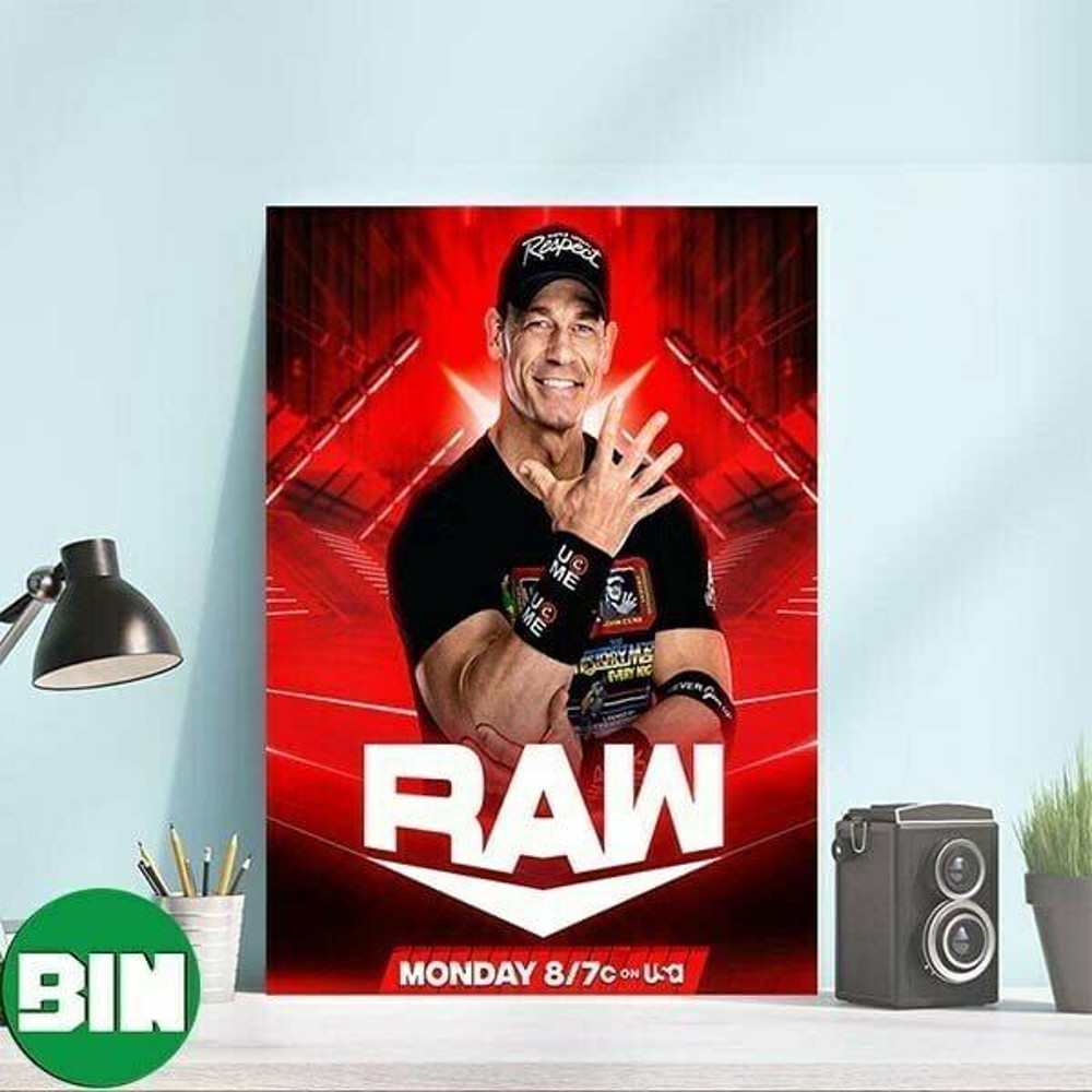 Monday Night Raw John Cena On WWE Raw Decorations Poster-Canvas.jpg