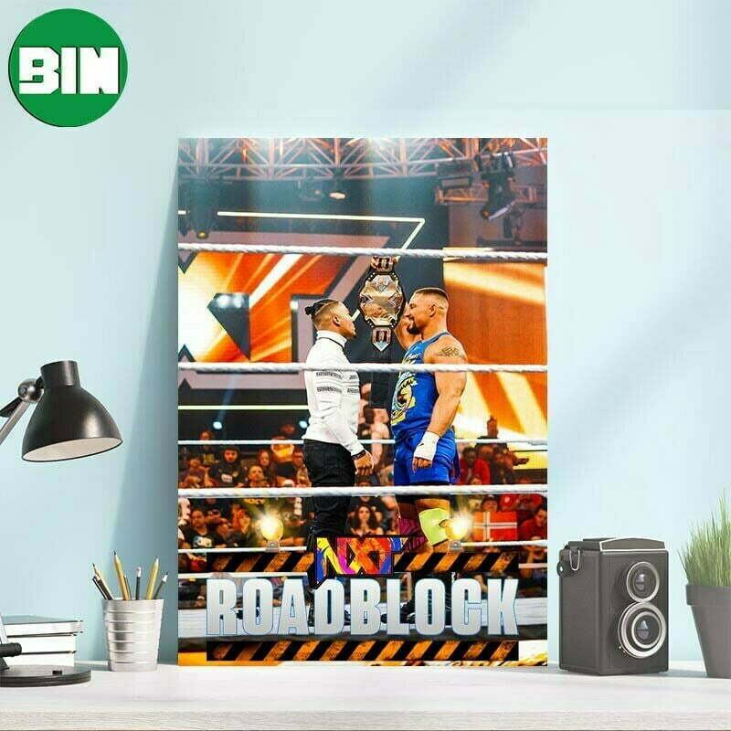 Money Shot Of Carmelo Hayes x Bronson Steiner WWE NXT Road Block Champion Poster-Canvas.jpg