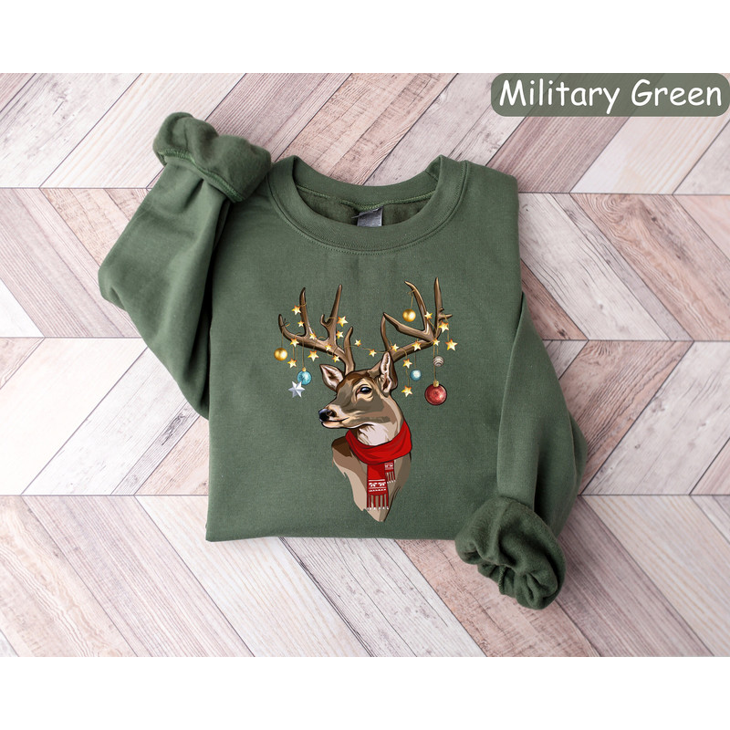 Christmas Reindeer Sweatshirt, Retro Christmas Shirt, Womens Christmas Shirt, Holiday Sweaters, Christmas Gifts, Xmas Tshirt, New Year Shirt.jpg