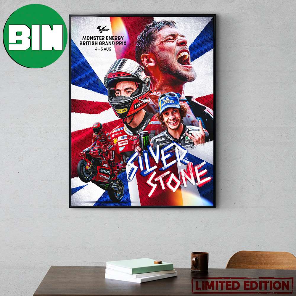 Monster Engery British Grand Prix 4-6 August Silver Stone Moto GP British GP Poster Canvas.jpg