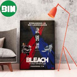 new key visual ichigo kurosaki vs uryu ishida bleach thousand year blood war 2023 home decor poster-canvas