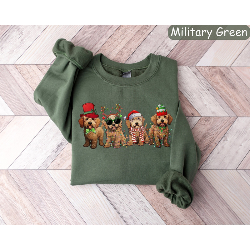 Golden Doodle Sweatshirt, Dog Lover Gift, Holiday Sweaters, Christmas Golden Doodle Shirt, Christmas Crewneck, Dog Mom Shirt, Xmas Shirt.jpg