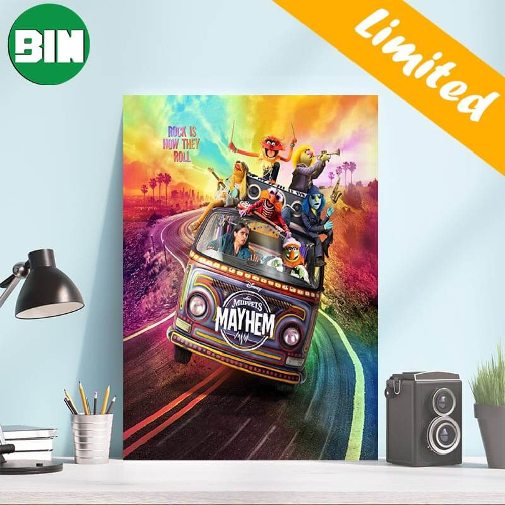 New Poster For The Muppets Mayhem Releasing On May 10 On Disney Plus Home Decor Poster-Canvas.jpg