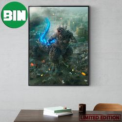 new promotional image for godzilla minus one home decor poster canvas
