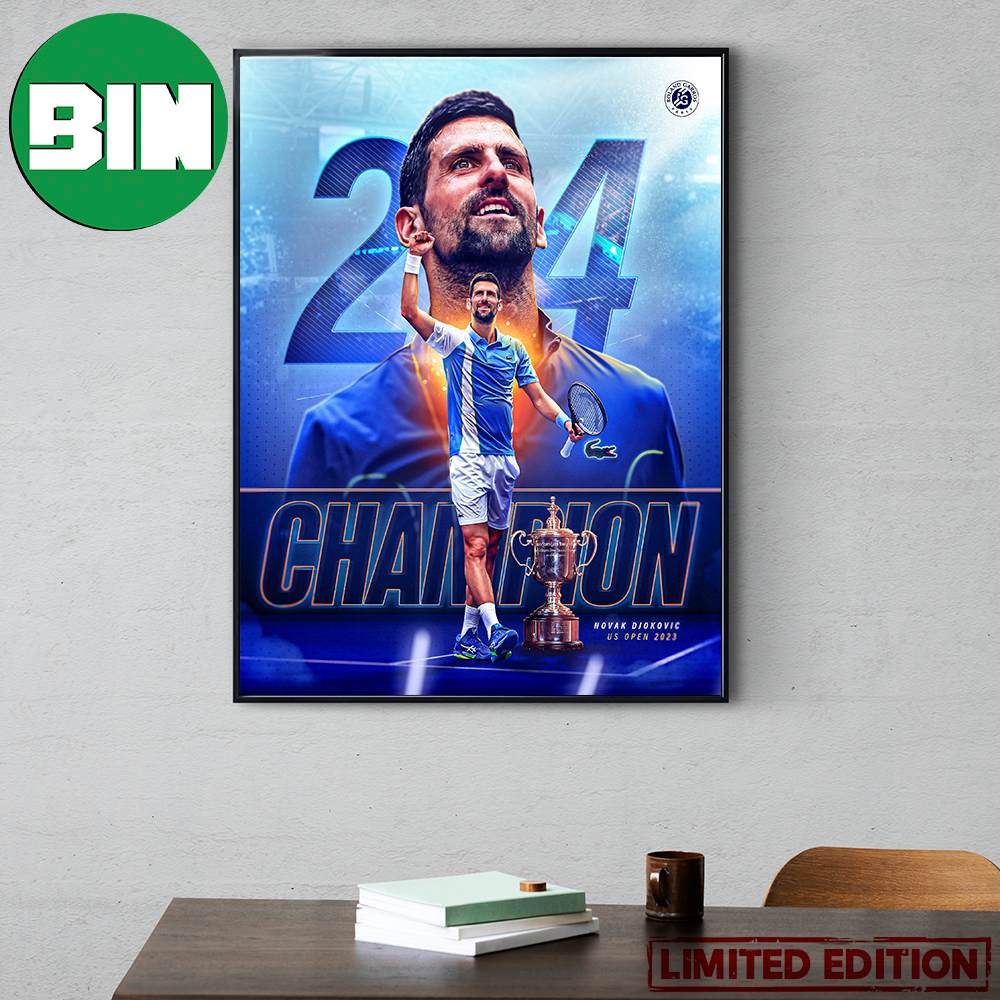 Novak Djokovic Grand Slam Legacy 24 And Counting US Open 2023 Home Decor Poster Canvas.jpg