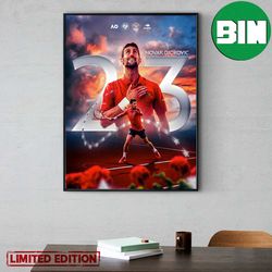 novak djokovic the goat new level unlocked 2023 atp tour home decor poster-canvas