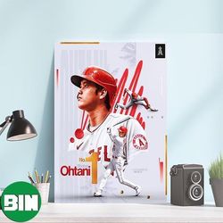 number 1 shohei ohtani for the second year in a row mlb network canvas-poster