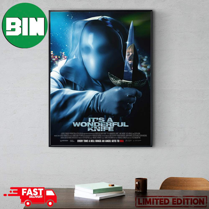 Official International Poster For The Excellent Upcoming Christmas Slasher It's A Wonderful Knife Poster Canvas.jpg