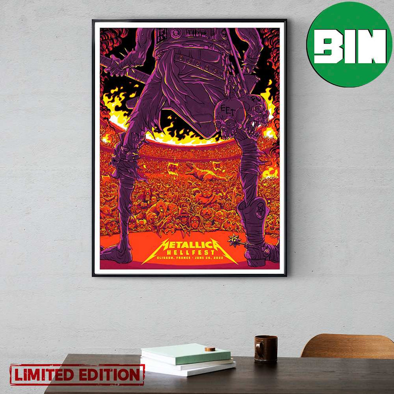 Official Metallica At Hellfest 2022 June 26 Clisson France Home Decor Poster Canvas.jpg