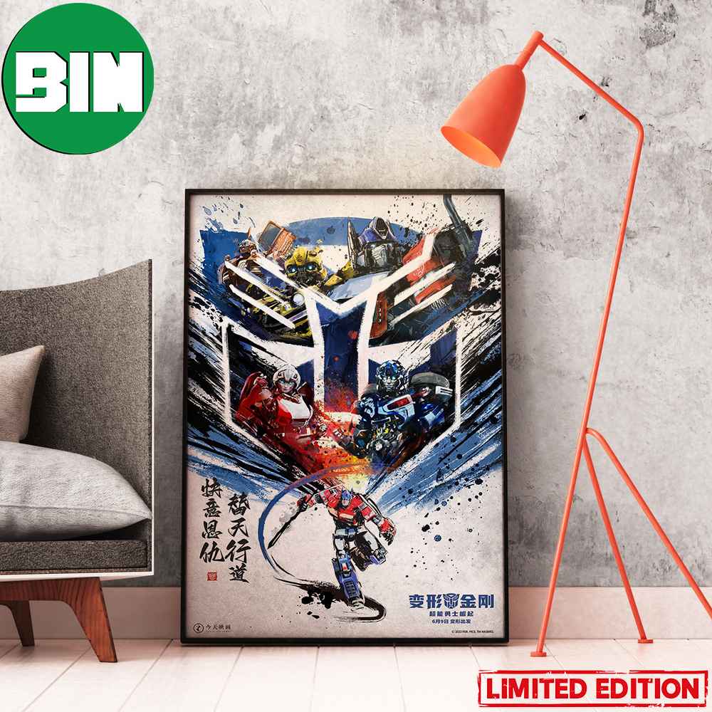 Optimus Prime And Autobot Transformers Rise Of The Beasts China Style Home Decor Poster-Canvas.jpg