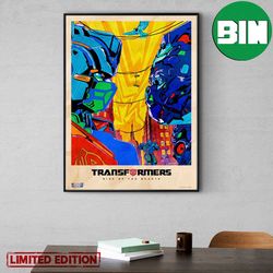 optimus prime vs optimus primal transformers rise of the beasts home decor poster-canvas
