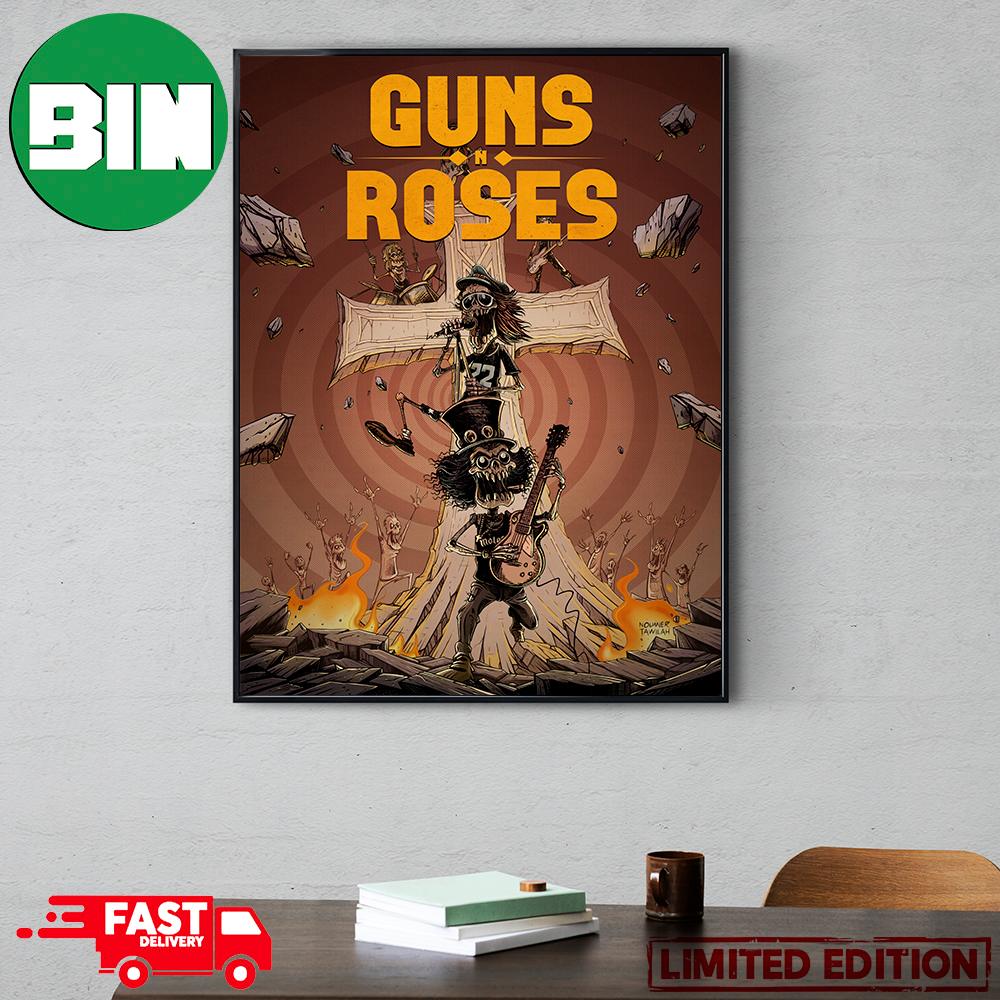 Orbit Guns N Roses Bonus Edition By Michael Frizell TidalWave Comics Home Decor Poster Canvas.jpg