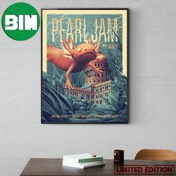 pearl jam with inhaler in austin texas moody center september 19th 2023 tour poster canvas