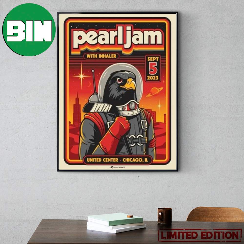 Pearl Jam With Inhaler Sept 5 2023 United Center Chicago Event IL Poster Canvas.jpg