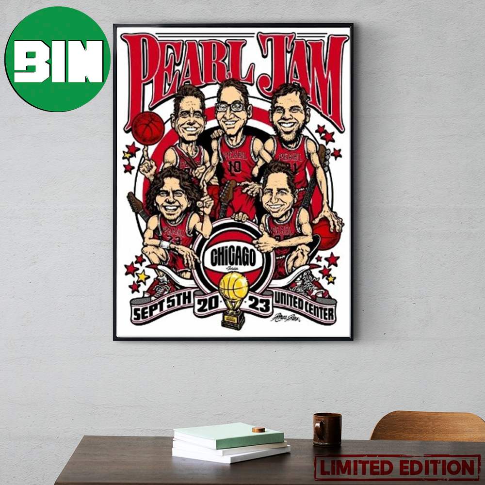 Pearl Jam x Chicago Bulls Sept 5th 2023 United Center Chicago Event Poster Canvas.jpg