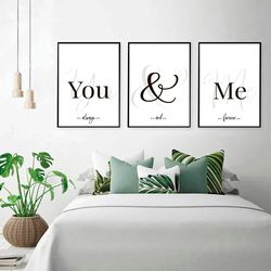 Bedroom Wall Decor Bedroom Posters Above Bed Wall Art Above Bed Sign Art Couple Print Newlywed Gift for Couple Decor