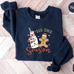 tis the season sweatshirt, gingerbread shirt, christmas sweatshirt, christmas tis the season sweatshirt, merry christmas