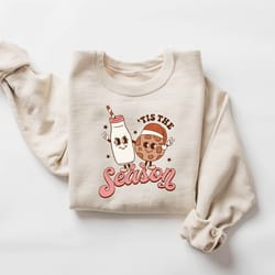 tis the season sweatshirt, holiday sweatshirt, retro christmas shirt for women, christmas crewneck sweater, winter sweat