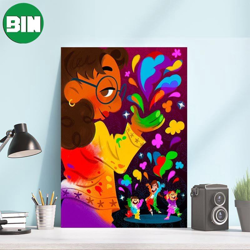 Pixar Movie Celebrate Love In Bold Color Happy Holi 2023 Festival Poster-Canvas.jpg