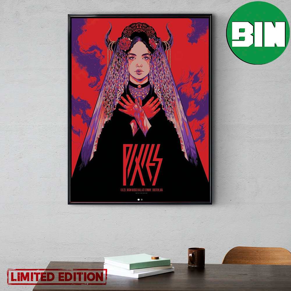 Pixies Official MGM Music Hall At Fenway Boston MA 6 8 2023 Home Decor Poster Canvas.jpg