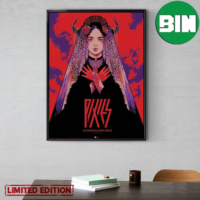 Pixies Official MGM Music Hall At Fenway Boston MA 6 8 2023 Home Decor Poster Canvas.jpg