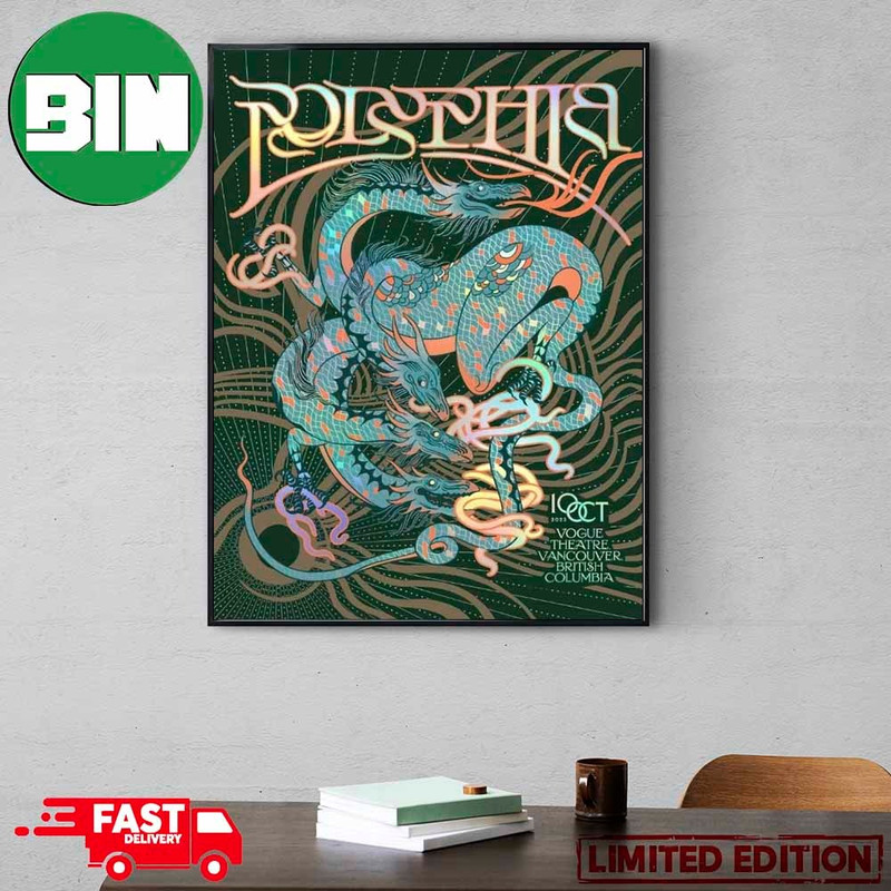 Polyphia In Vancouver Tonight 4-Headed Hydra 10 October 2023 Vogue Theatre Vancouver British Columbia Poster Canvas.jpg