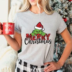 Merry Christmas Grinch Shirt, Christmas Grinch Tshirt, Christmas Grinch Unisex Tee Tshirt, Holiday Shirt, Merry Christma