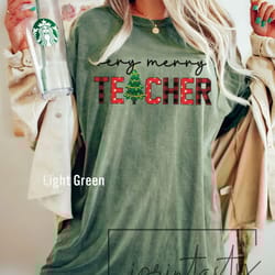 very merry teacher shirt, teacher christmas shirt, christmas teacher shirt, christmas gift for teacher, iprintasty chris