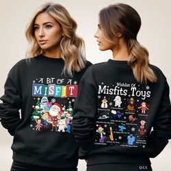 Misfit Toys Christmas Shirt , A Bit Of A Misfit Shirt , Rudolphs The Red Nosed Reindeer Shirt , Christmas Sweatshirt ,Ch