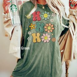 vintage floral hohoho t-shirt, xmas t-shirt, retro christmas shirt, vintage christmas floral shirt, iprintasty christma