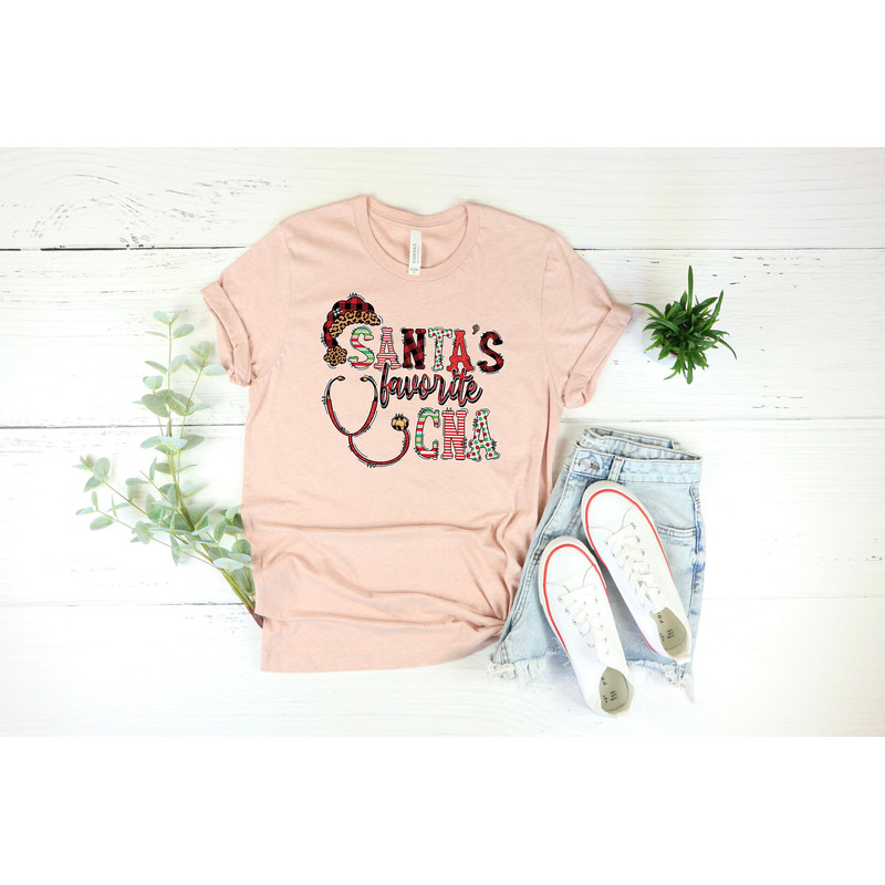 Santa's Favorite CNA Christmas Shirt, Cute Funny Christmas Shirt, Christmas New Year Shirt, Most Wonderful Time of the Year, gift xmas.jpg