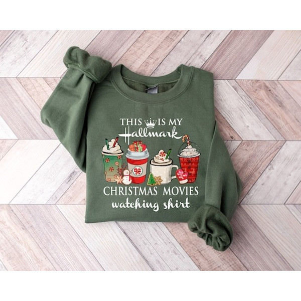 This Is My Movie Watching Sweatshirts, Hallmark Christmas Movies Shirt, Holiday Spirit Shirts, Gift for her, Cute Christmas Shirt, Christmas.jpg