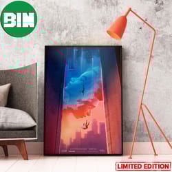 spider gwen and spiderman across the spiderverse marvel studios home decor poster-canvas