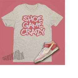 shoe game crazy shirt, dunk strawberry milk fresh milk shirt, sneaker tee, dunk sneaker designer tee shirt gift, skater